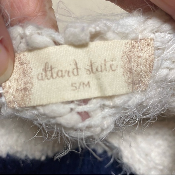 Altar’d State Sweater Women’s Size Small/Medium Stripped Cotton Blend Sweater - Picture 14 of 15